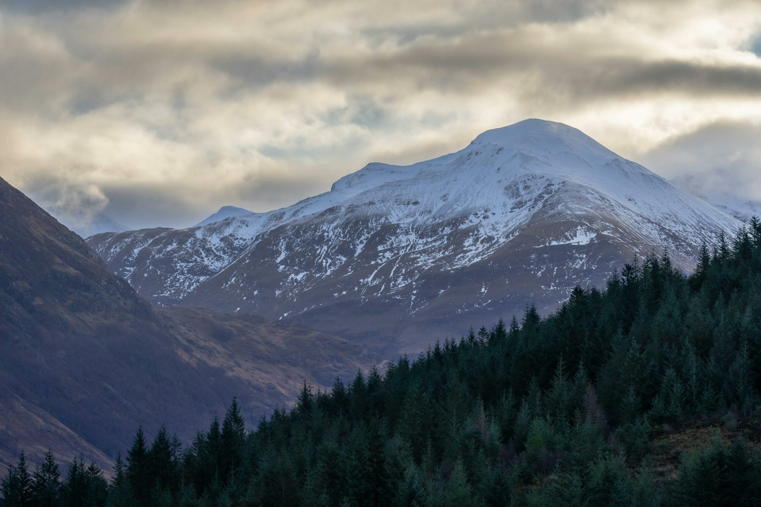 Ben Nevis with a moody sky, Fort William Scotland